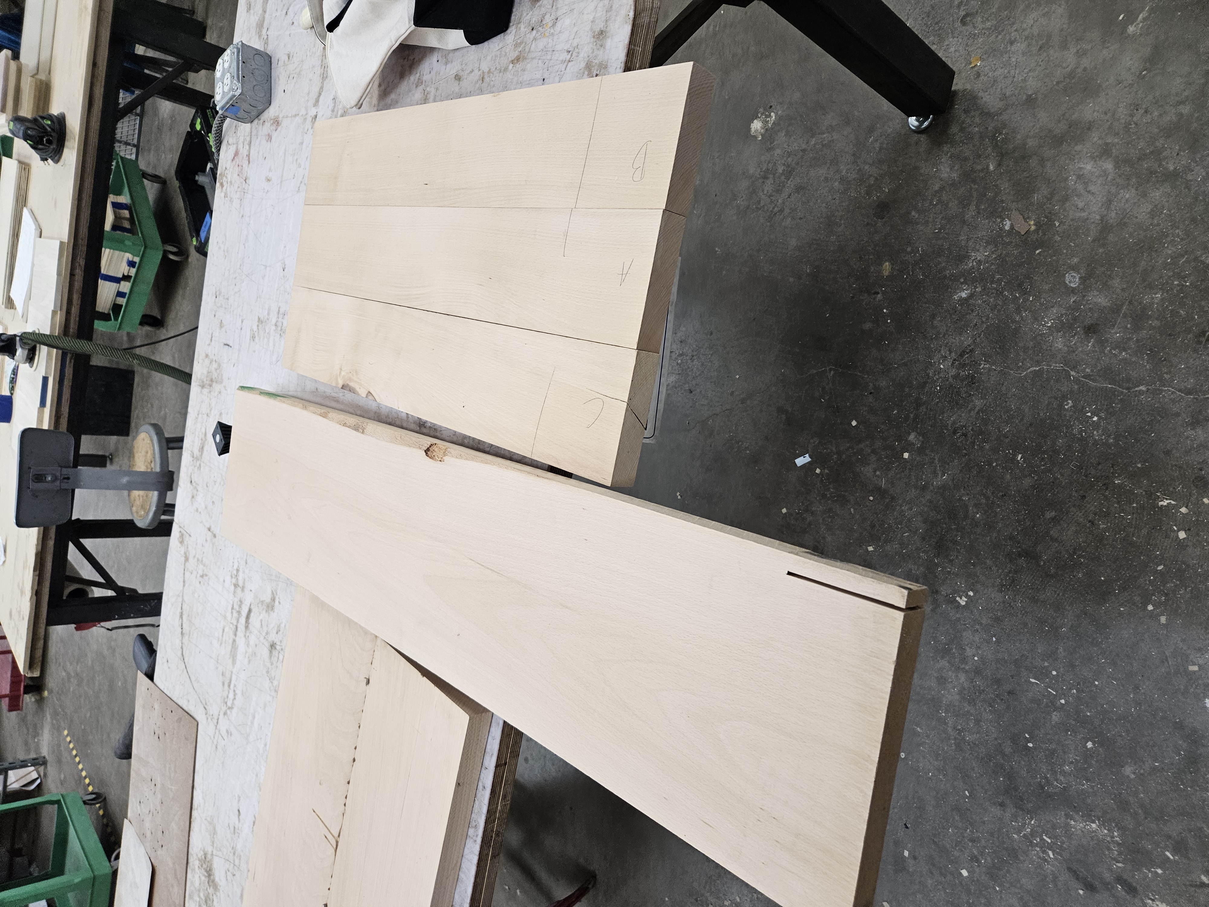 image of roughly cut beech wood